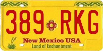 NM license plate 389RKG