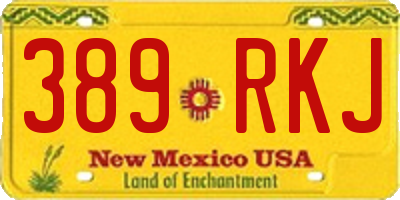 NM license plate 389RKJ
