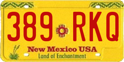 NM license plate 389RKQ