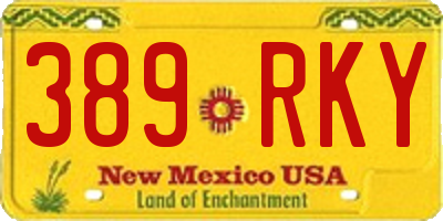 NM license plate 389RKY