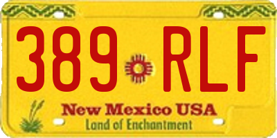 NM license plate 389RLF