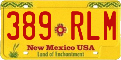 NM license plate 389RLM