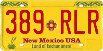 NM license plate 389RLR