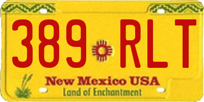 NM license plate 389RLT