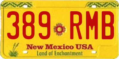 NM license plate 389RMB