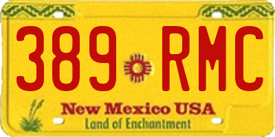 NM license plate 389RMC