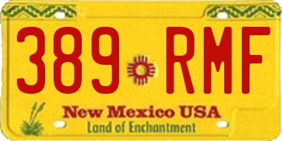 NM license plate 389RMF