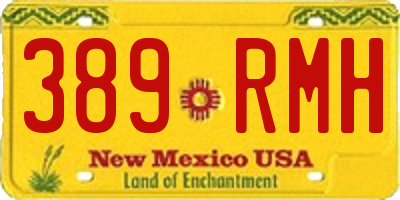 NM license plate 389RMH