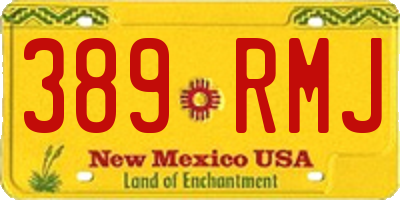 NM license plate 389RMJ