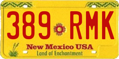 NM license plate 389RMK