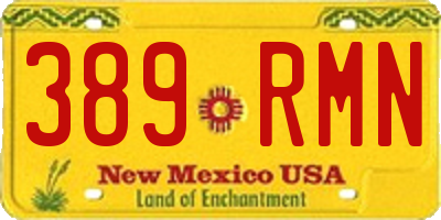 NM license plate 389RMN
