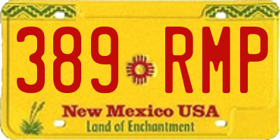 NM license plate 389RMP