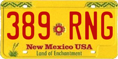 NM license plate 389RNG