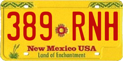 NM license plate 389RNH