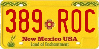 NM license plate 389ROC