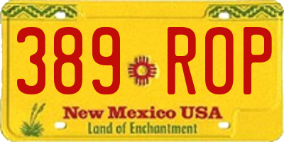 NM license plate 389ROP