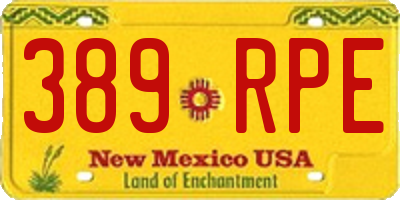NM license plate 389RPE