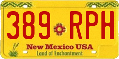 NM license plate 389RPH