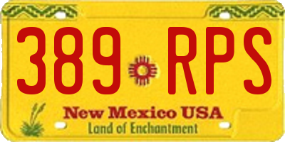 NM license plate 389RPS