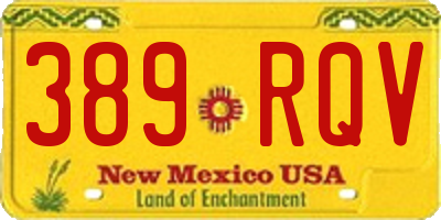 NM license plate 389RQV