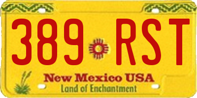 NM license plate 389RST