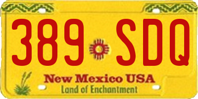 NM license plate 389SDQ