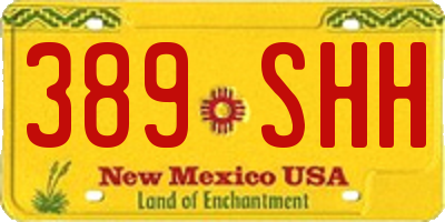 NM license plate 389SHH