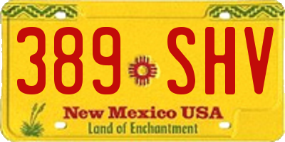 NM license plate 389SHV