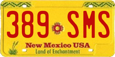 NM license plate 389SMS