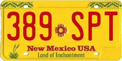NM license plate 389SPT