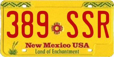 NM license plate 389SSR