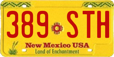 NM license plate 389STH
