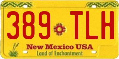 NM license plate 389TLH