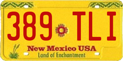 NM license plate 389TLI