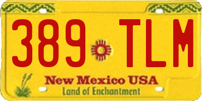 NM license plate 389TLM