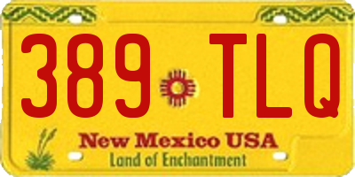 NM license plate 389TLQ