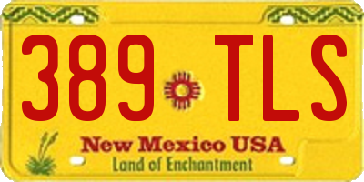 NM license plate 389TLS