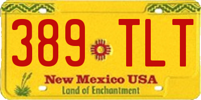 NM license plate 389TLT