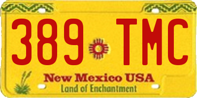 NM license plate 389TMC