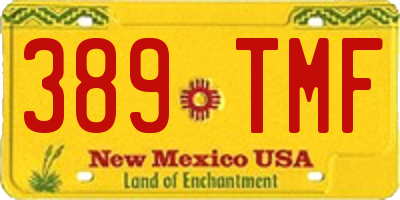 NM license plate 389TMF