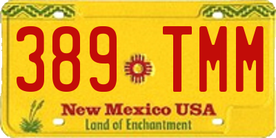 NM license plate 389TMM