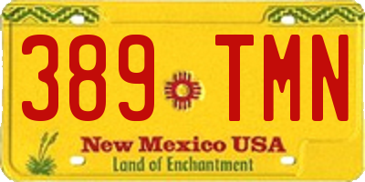 NM license plate 389TMN