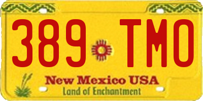 NM license plate 389TMO
