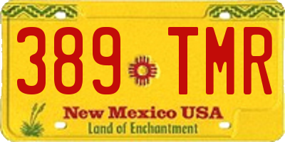 NM license plate 389TMR