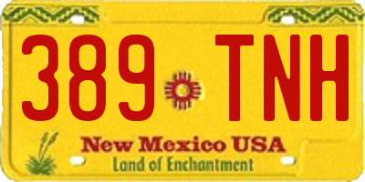 NM license plate 389TNH