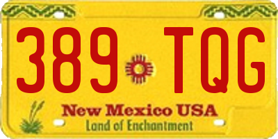 NM license plate 389TQG