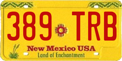 NM license plate 389TRB