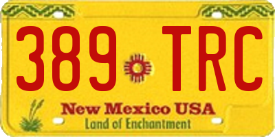 NM license plate 389TRC