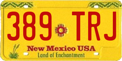 NM license plate 389TRJ