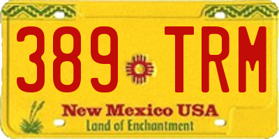 NM license plate 389TRM
